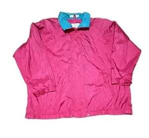 Vintage 90s Cambridge Hot Pink & Teal Windbreaker Jacket